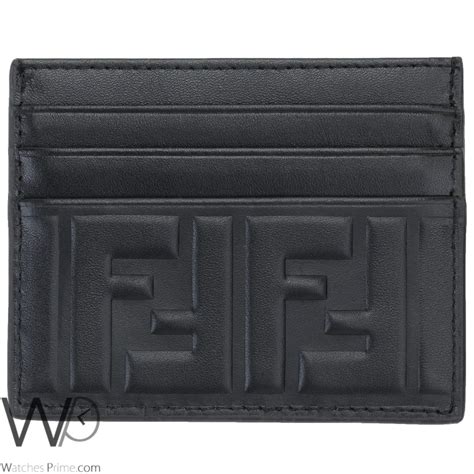 Fendi: Black 'FF' Card Holder 